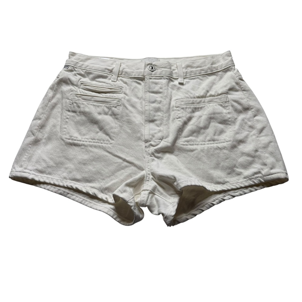 CITIZENS OF HUMANITY Marlow Shorts White Denim High Rise Women's Size 27 FLAW